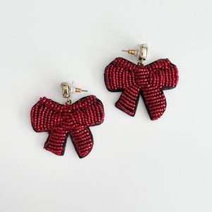 J. Crew Factory Beaded Bow Earrings
